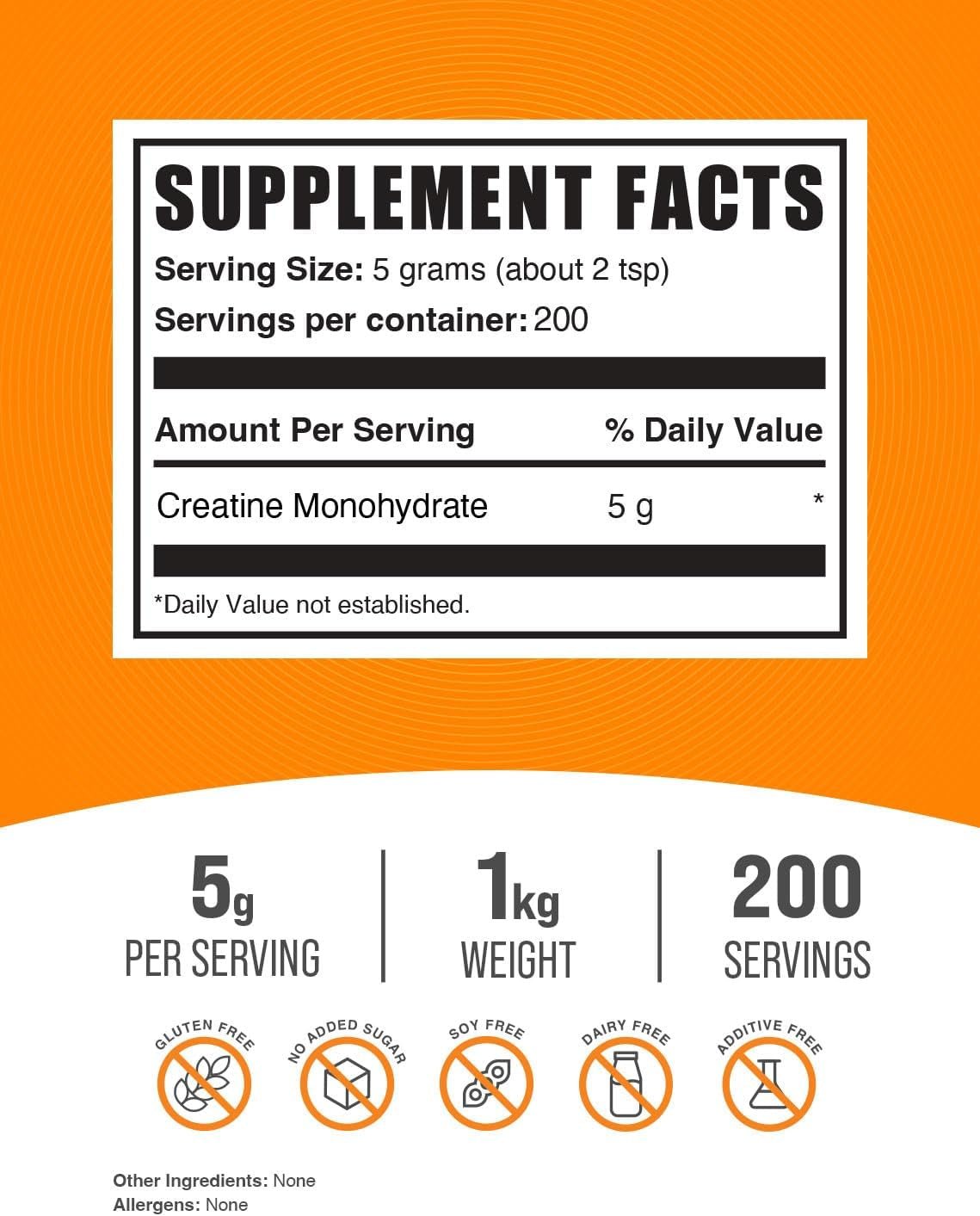 .Com Creatine Monohydrate Powder - Creatine Supplement, Micronized Creatine 1Kg,